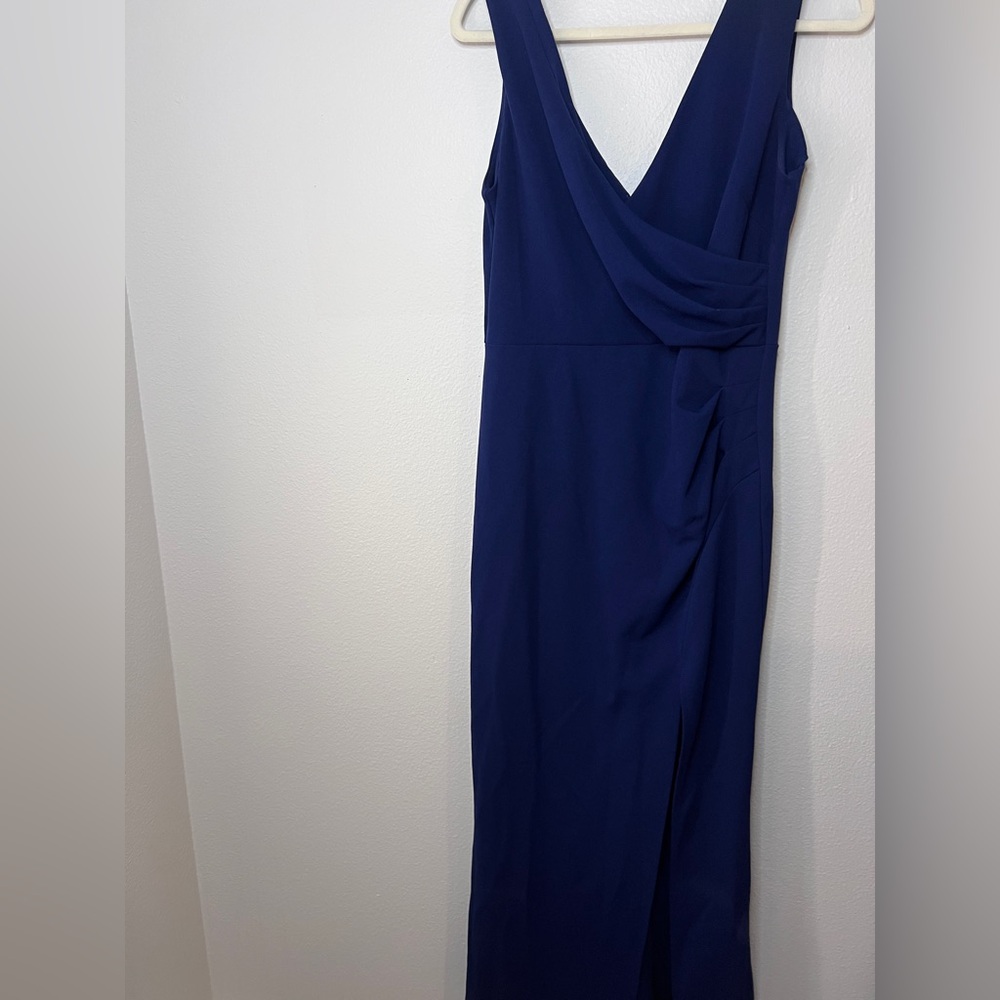 Chic Strapless Navy Dress